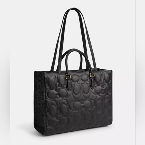 Coach Maggie Tote Bag In Signature Leather NWT - Picture 6 of 8